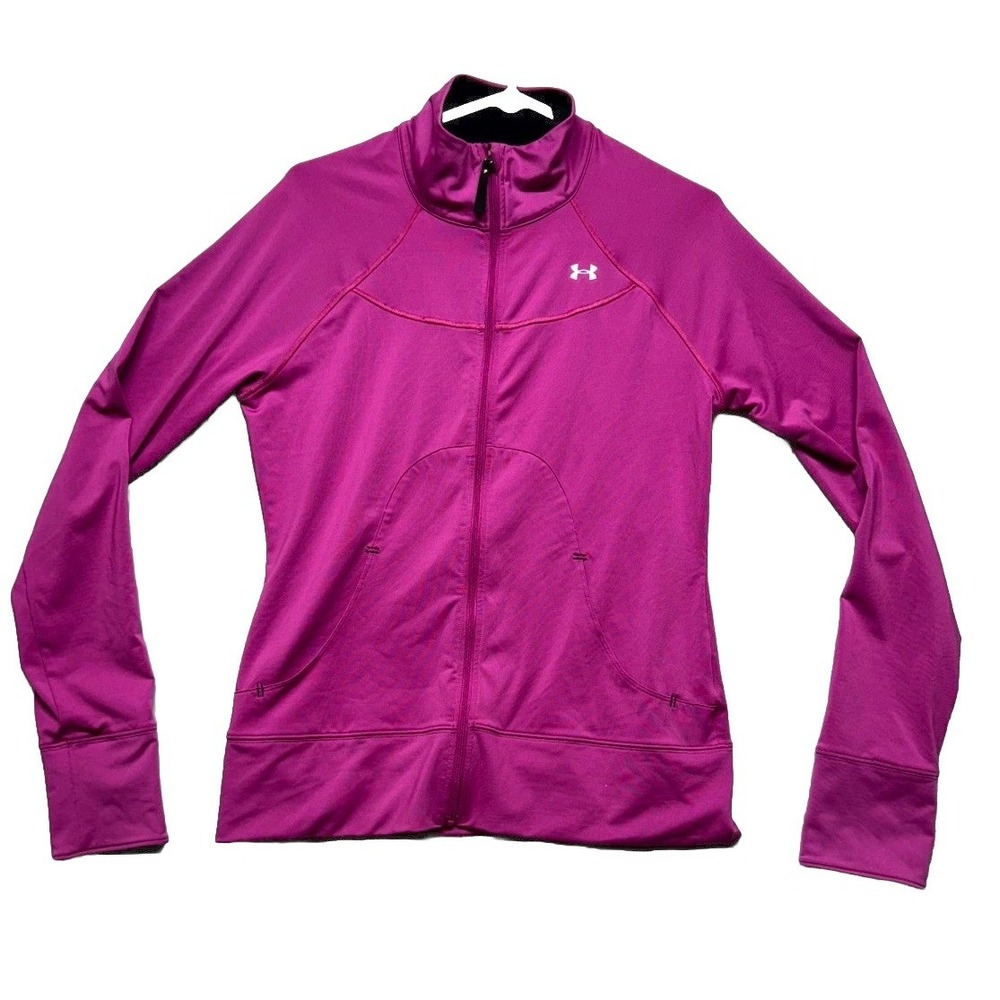 Under Armour All Season Gear Athletic Jacket Womens M Pink Performance Full Zip